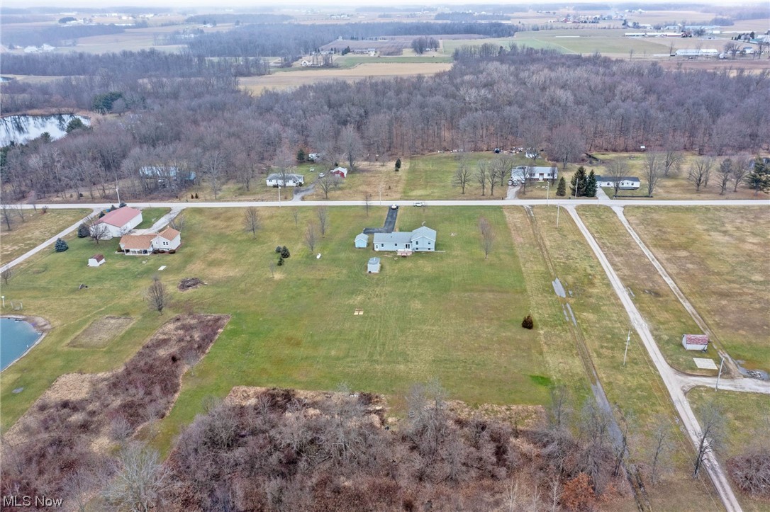 411 Adario West Road Shiloh, OH 44878 - Photo 33 of 35 Birds eye view of property featuring a rural view and a water view