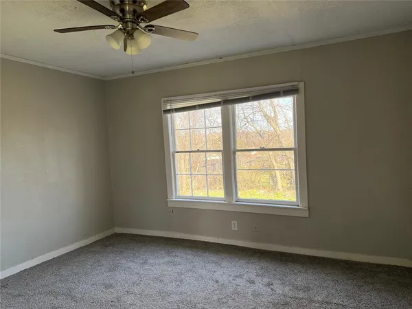 an empty room with a window