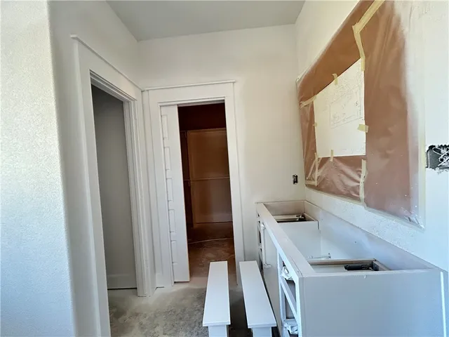 a room with a washer and dryer