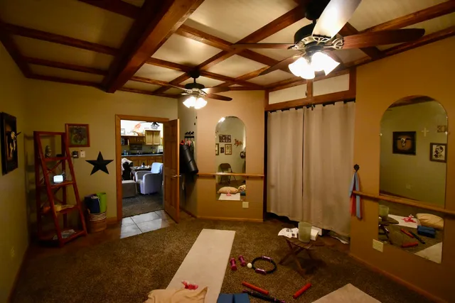 view of hall with windows