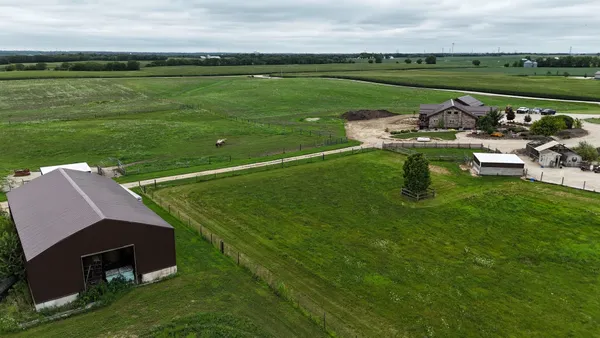 an aerial view of a football ground