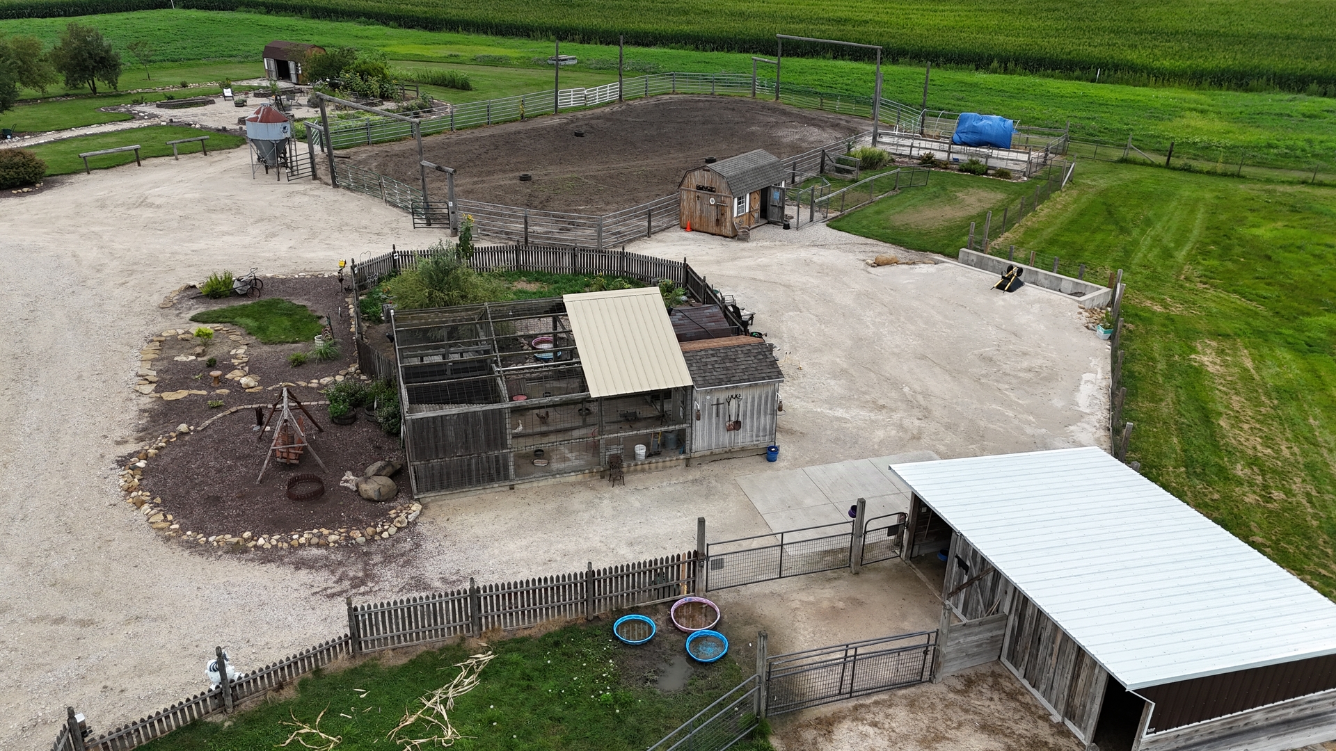2951 North 28th Road Seneca, IL 61360 - Photo 50 of 53 an aerial view of a backyard with chairs