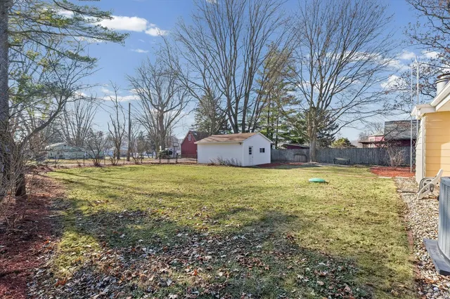 a view of open space with garden