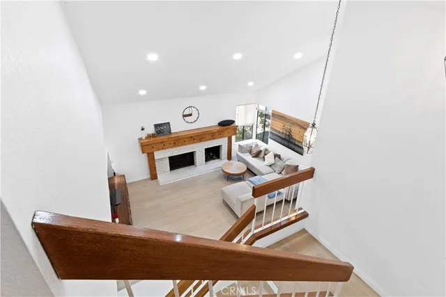 a view of a backyard with sitting area