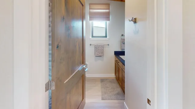 a view of hallway with stairs