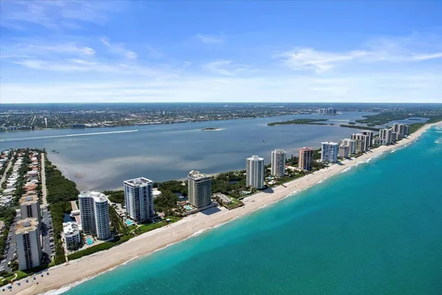 a view of a city with ocean view