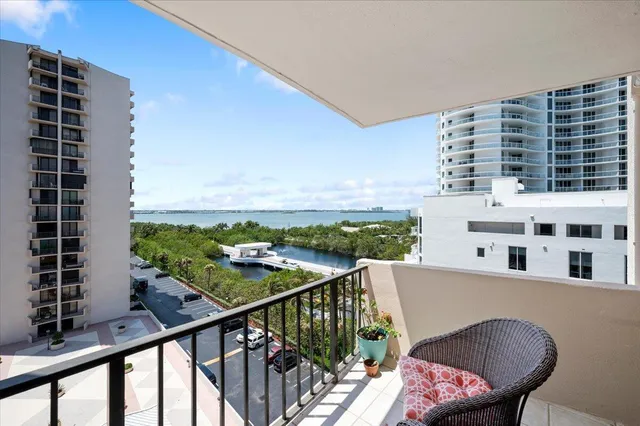 a view of a city with tall buildings