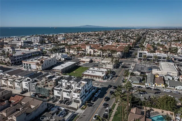 an aerial view of a city