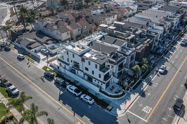 an aerial view of a city