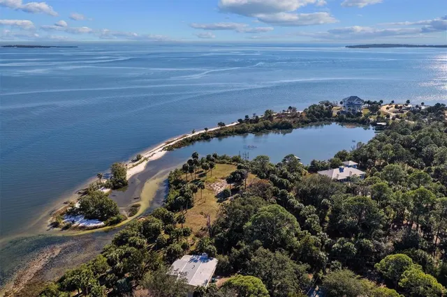 a view of a city and ocean view