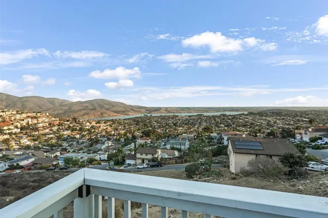 a view of a city from a balcony