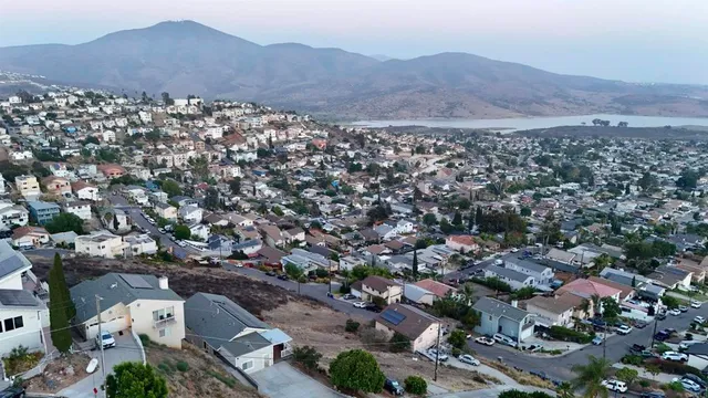 an aerial view of multiple house