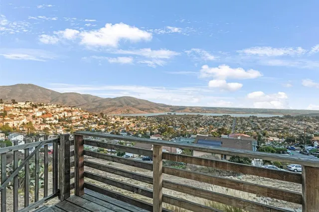 a view of city and mountain