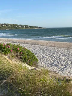 a view of an ocean and beach