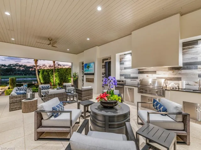 a view of a backyard with plants and palm tree