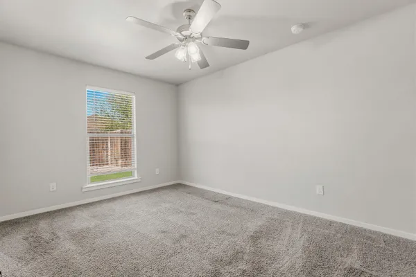 a view of small space with racks on the wall