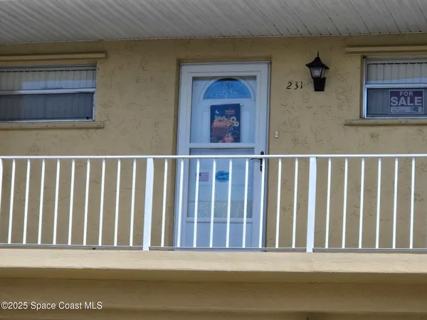 a view of a balcony