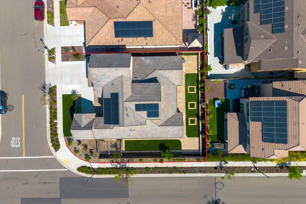 front view of a house with a outdoor space
