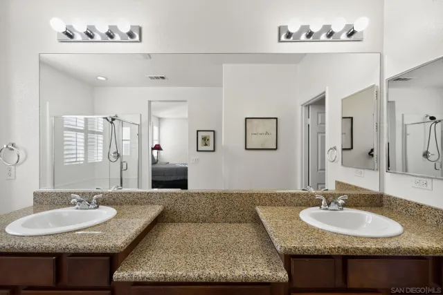 a view of room with racks on the wall