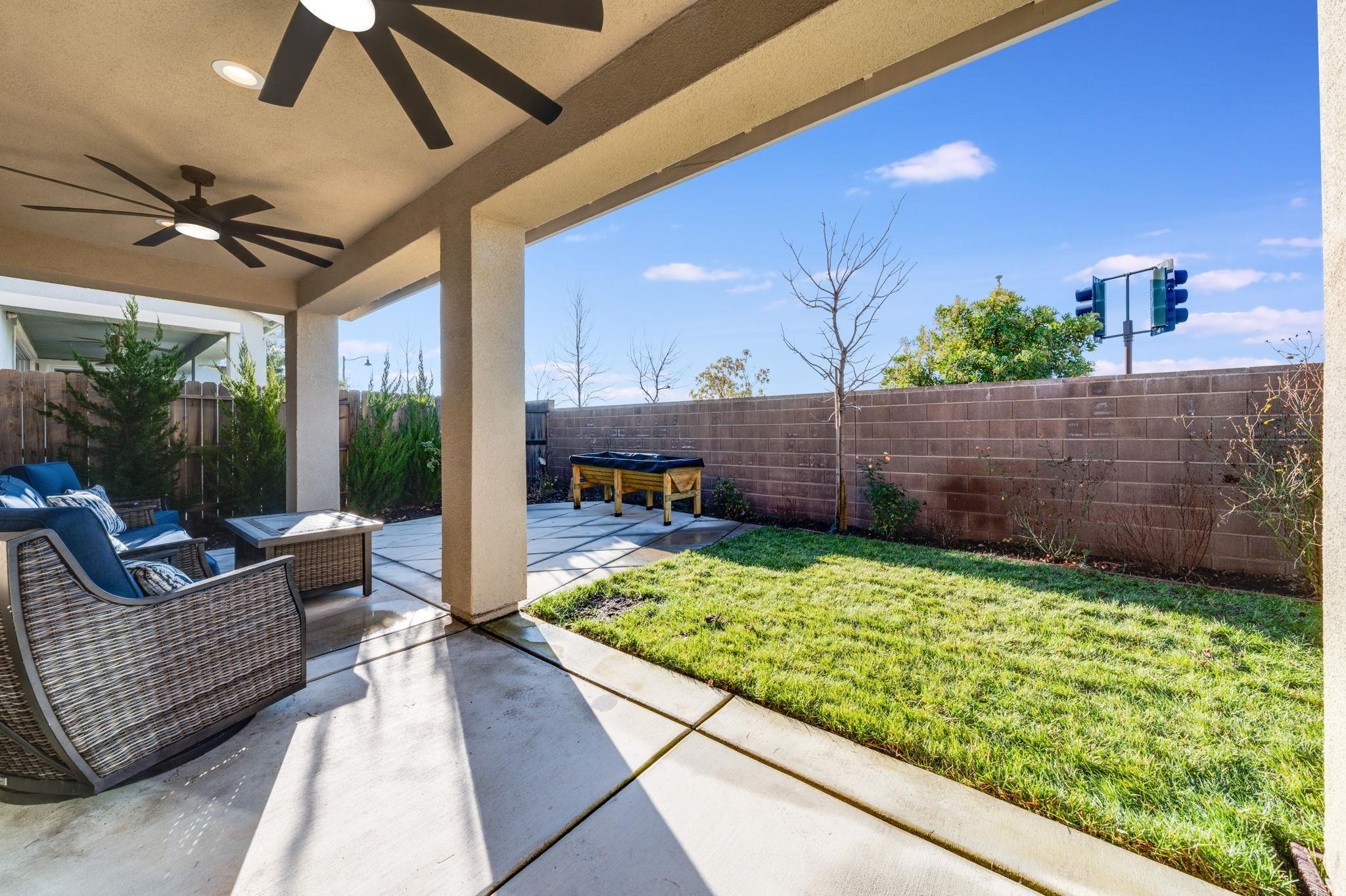 1305 Stark Bridge Road Lincoln, CA 95648 - Photo 49 of 53 a view of a porch with furniture and a yard