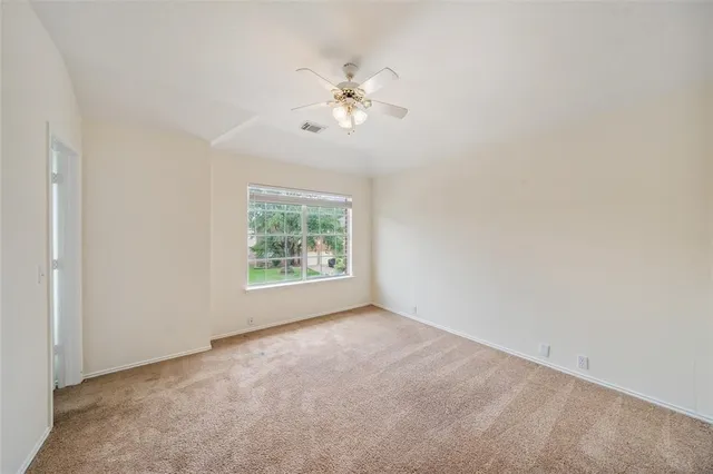 an empty room with a window