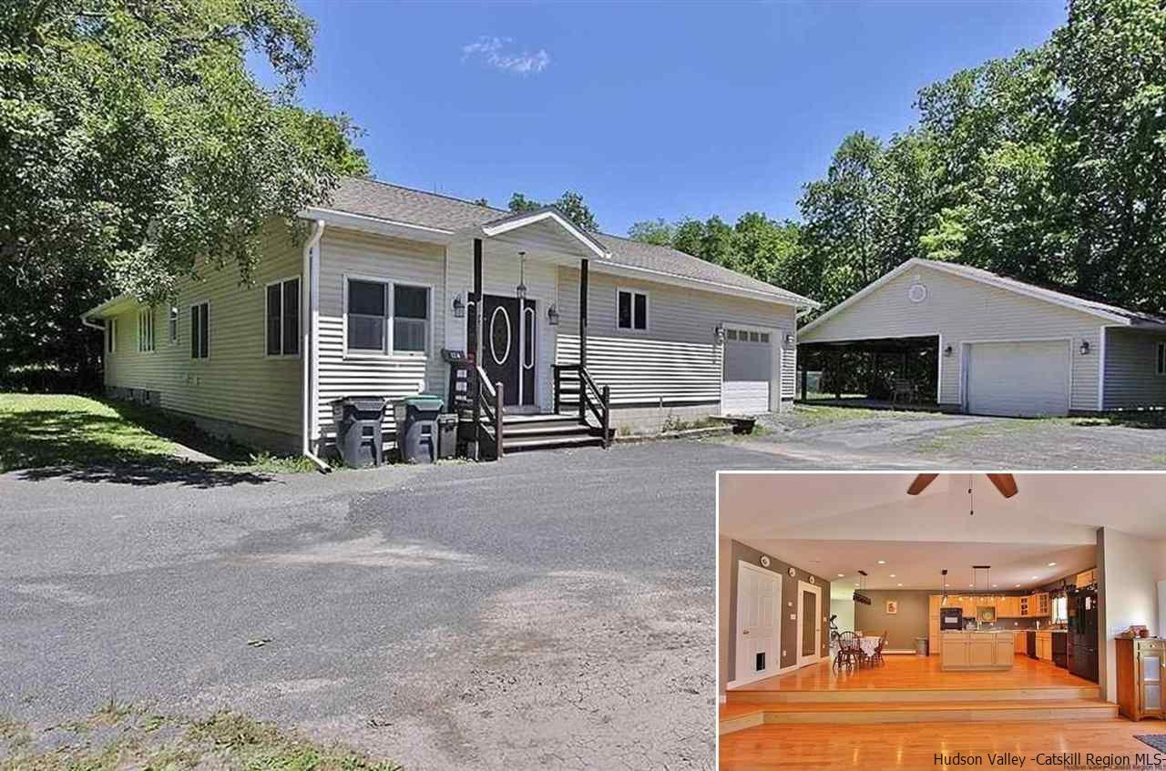 a view of a house with a patio