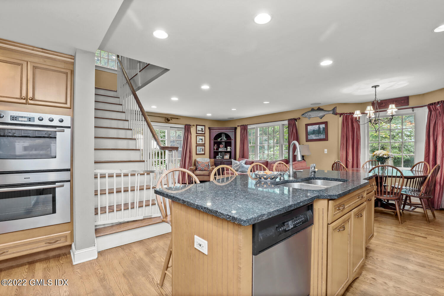 20 Crescent Road Riverside, CT 06878 - Photo 14 of 46 a kitchen with stainless steel appliances granite countertop a sink and a large window