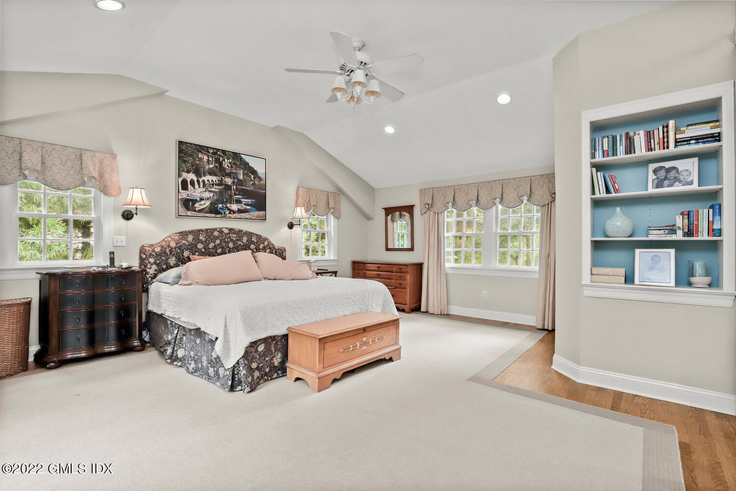 20 Crescent Road Riverside, CT 06878 - Photo 22 of 46 a spacious bedroom with a large bed and a window