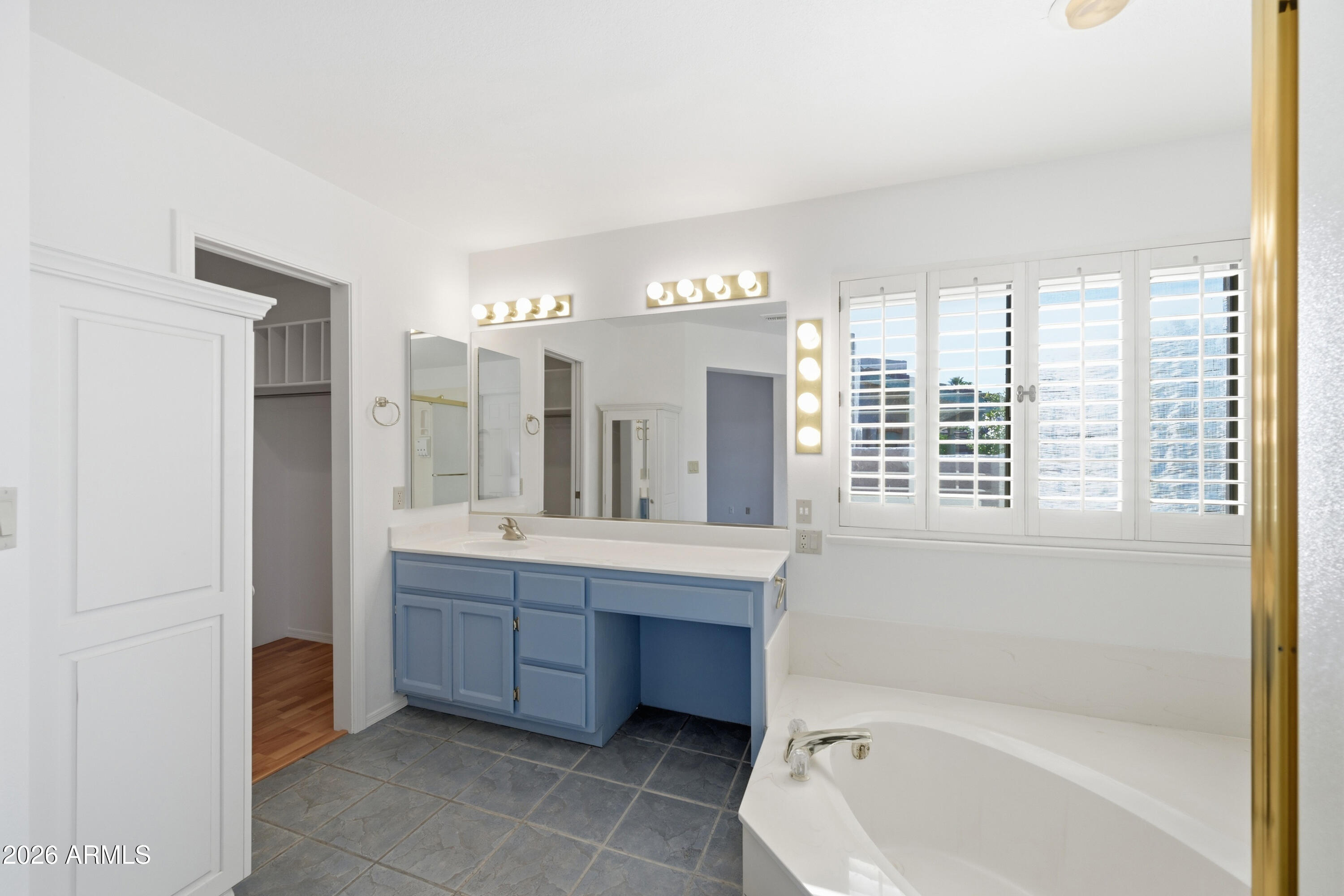 19113 East Vía Esquina Rio Verde, AZ 85263 - Photo 21 of 44 a bathroom with a bathtub sink and mirror