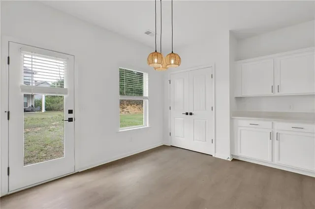 an empty room with window