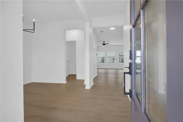 a view of a bathroom with a shower