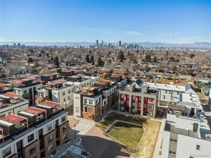 an aerial view of multiple house