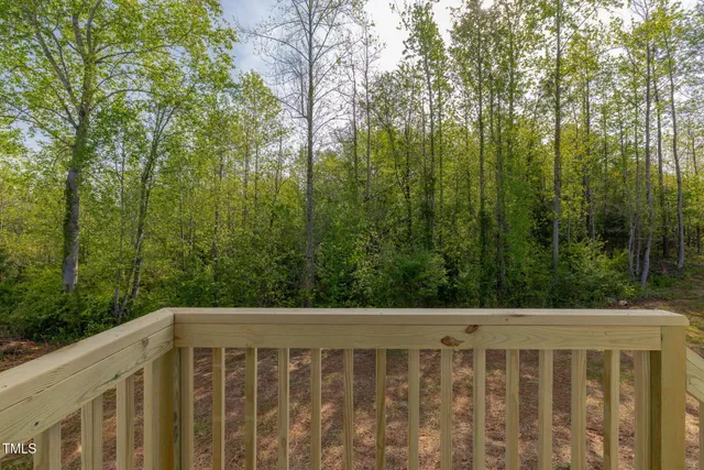 a view of a balcony with an outdoor space