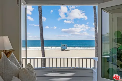 a view of tall trees and outdoor space
