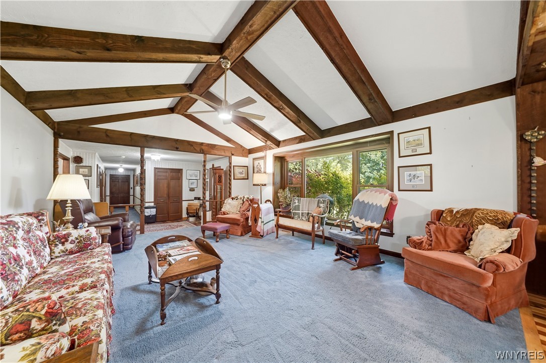 9950 Harper Road Darien, NY 14036 - Photo 32 of 50 Living room with Cathedral ceiling