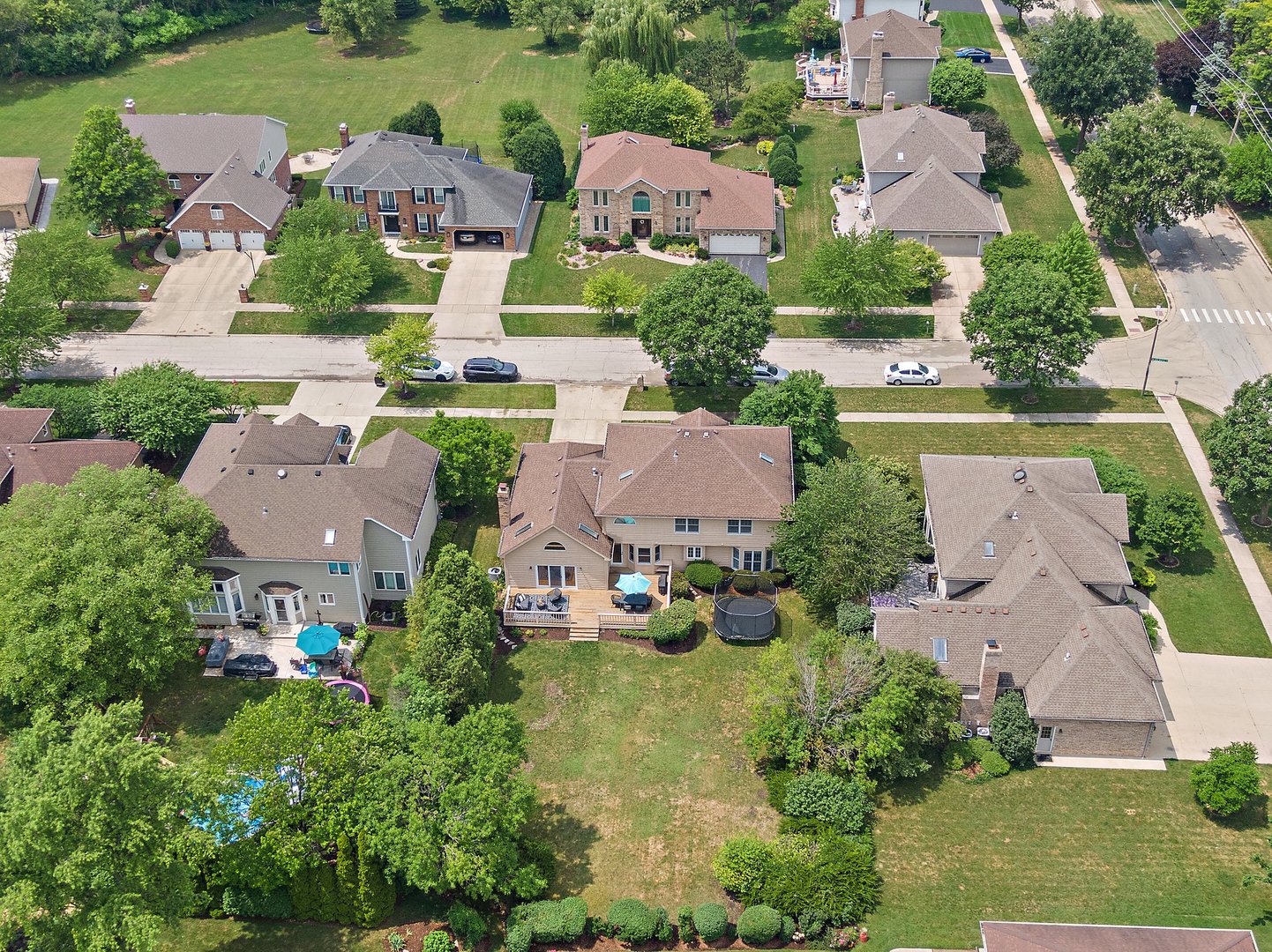 655 Red Maple Lane Roselle, IL 60172 - Photo 35 of 40 an aerial view of multiple houses with yard