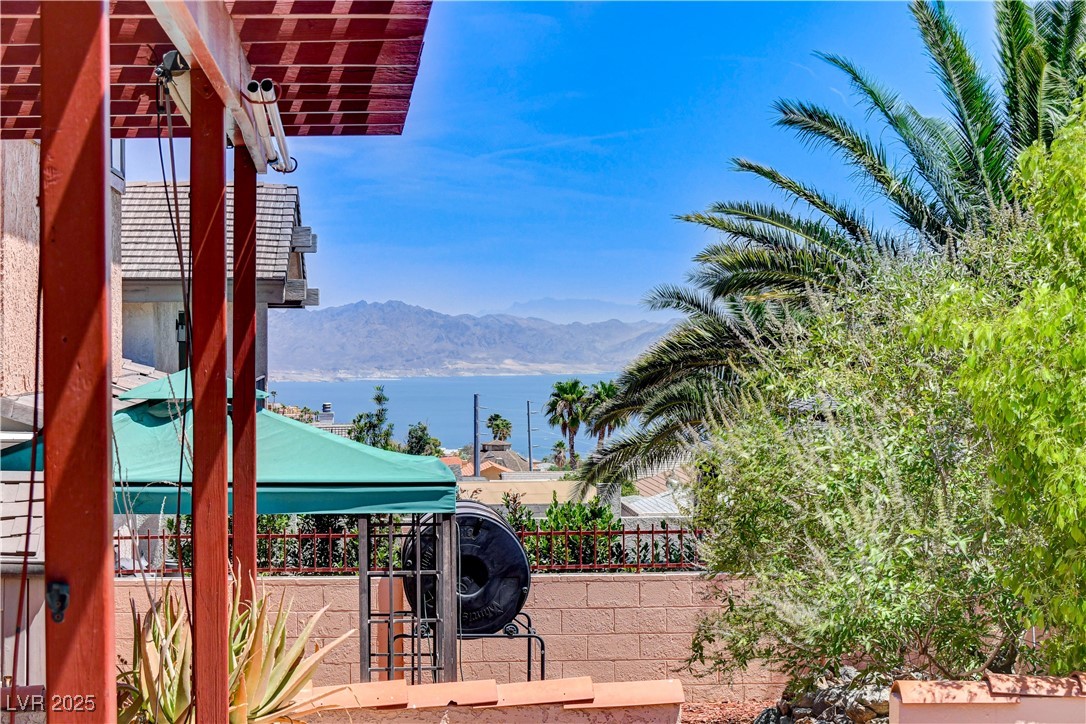 845 Robinson Lane Boulder City, NV 89005 - Photo 11 of 66 Water view with mountains and a gazebo