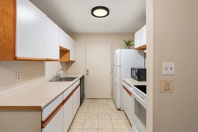 a kitchen with a sink a stove and a refrigerator