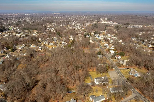 a view of city and mountain