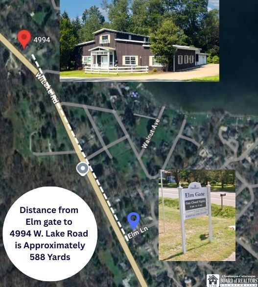 4994 West Lake Road Chautauqua, NY 14757 - Photo 3 of 36 The Distance from the Elm gate to 4994 West Lake R