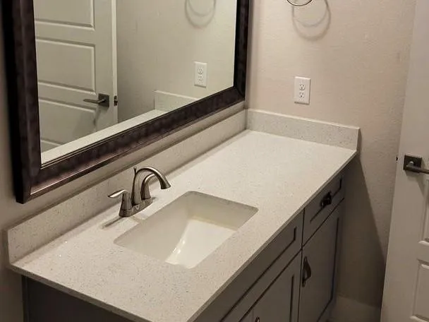 a close view of sink and tap