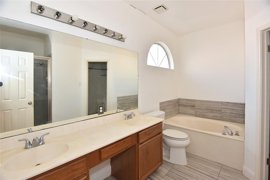 1503 Natural Bridge Lane Pflugerville, TX 78660 - Photo 16 of 20 a bathroom with a sink a toilet and shower