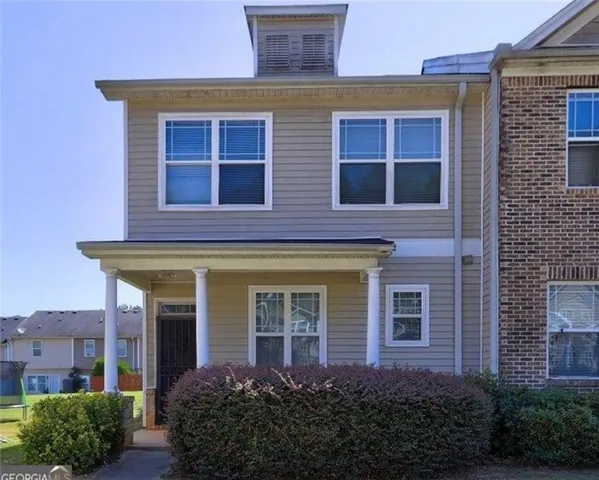 a view of a brick building