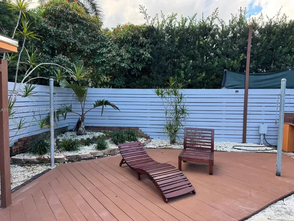 a view of outdoor space and deck view