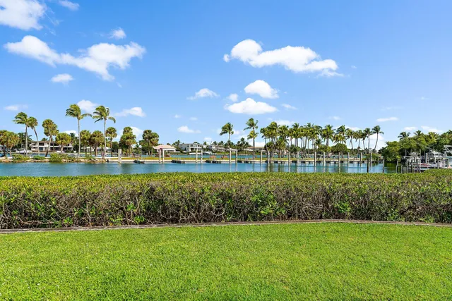 a view of a golf course with a lake
