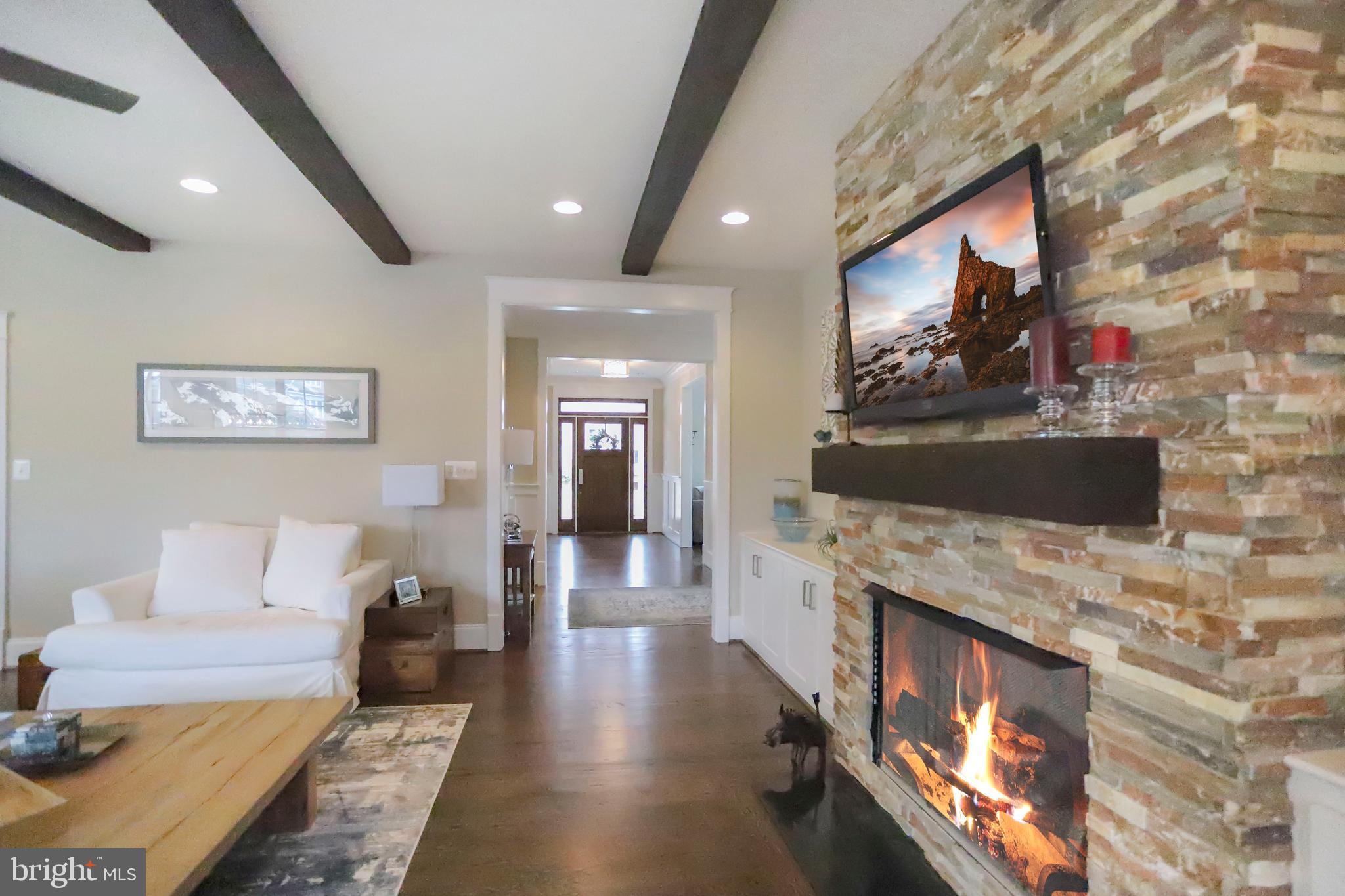 6719 Van Fleet Drive McLean, VA 22101 - Photo 7 of 37 Stone Fireplace surround with Mantle