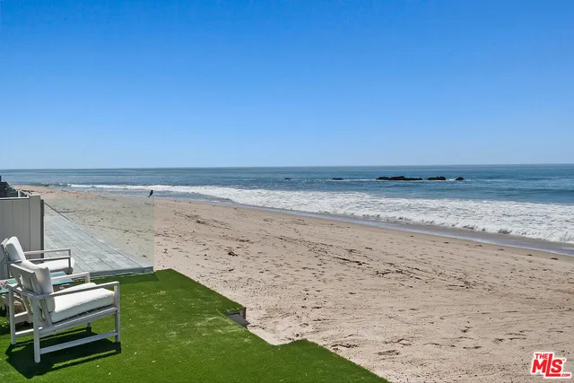 a view of beach and ocean