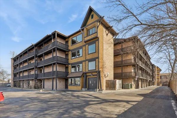 a front view of a building