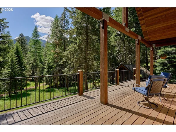 a view of roof deck with patio