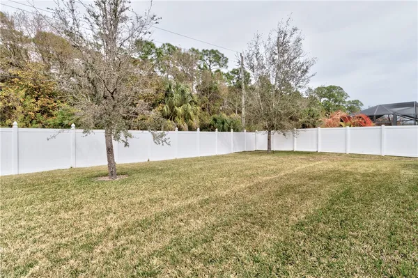 a view of backyard with green space